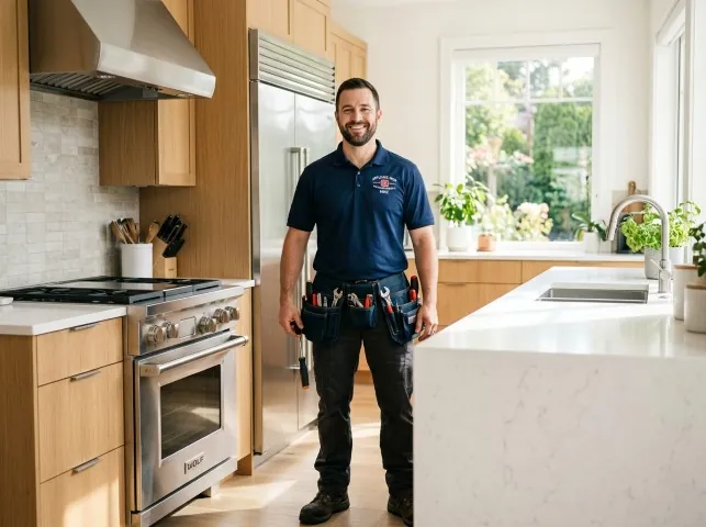 Appliance Repair Hero technician in a Berwyn, IL kitchen after an appliance repair